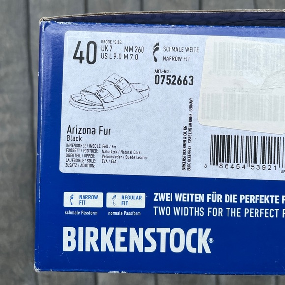 Birkenstock Arizona Shearling + Suede Leather in Black on Black - Picture 6 of 6